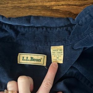 LL Bean cord button down